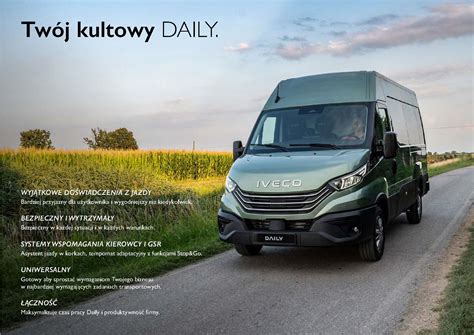 Infografika przedstawiająca systemy bezpieczeństwa w IVECO Daily