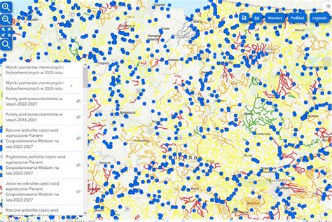 Mapa ujęć wody i lokalizacji Zakładów Uzdatniania Wody w Lubinie