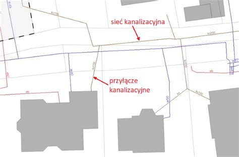 Mapa sieci kanalizacyjnej Lubina