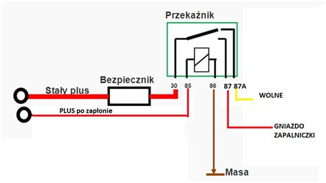 Schemat podłączenia przekaźnika samochodowego