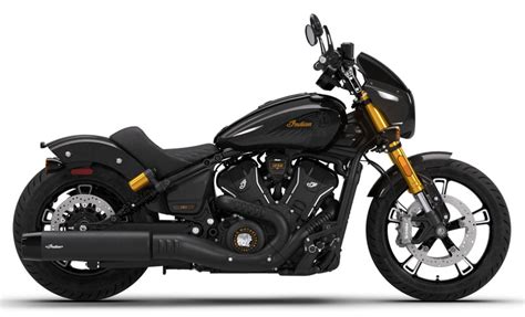 Zdjęcie przedstawiające profil motocykla Indian 101 Scout z widocznym 19-calowym przednim kołem i sportową sylwetką