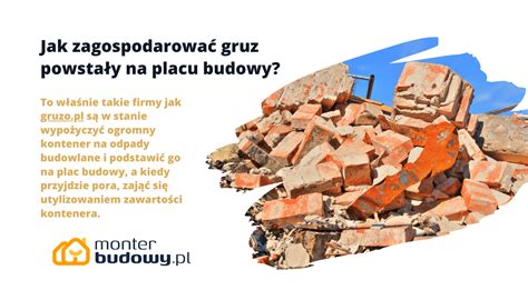 Wywrotka wyładowująca gruz na placu budowy