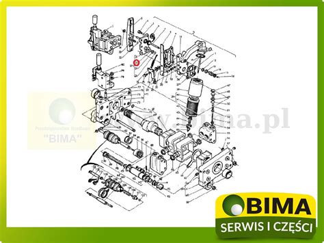Schemat budowy pompy hydraulicznej Massey Ferguson