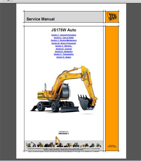 Technical drawing or cutaway view of the JCB JS175W chassis, highlighting the hydraulic tilt system and stabilizers.