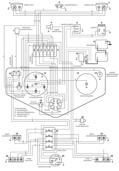 Schemat instalacji elektrycznej traktorka Murray