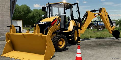 koparko-ładowarka Cat 432 podczas pracy
