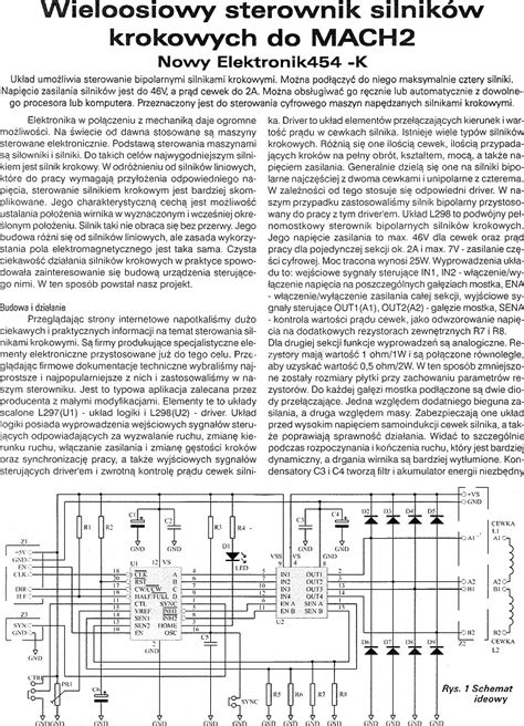 Schemat blokowy sterownika silnika krokowego SSK-B04