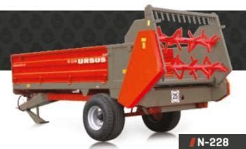 Infographics on the technical specifications of the Ursus N-228 spreader