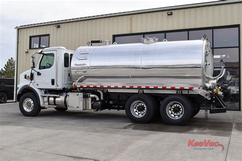 Photo showing various models of septic tank trucks side-by-side for comparison