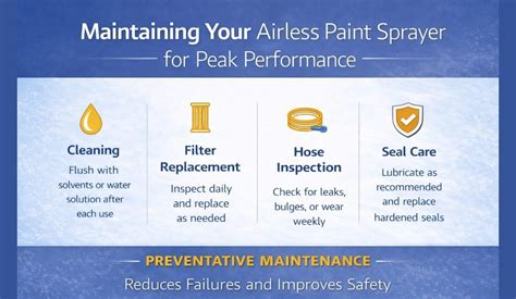 Infographic on sprayer maintenance steps
