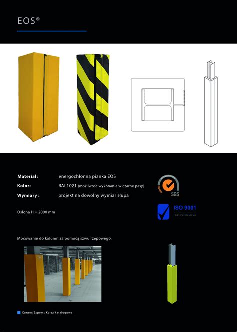 Diagram budowy i montażu polimerowej osłony słupa