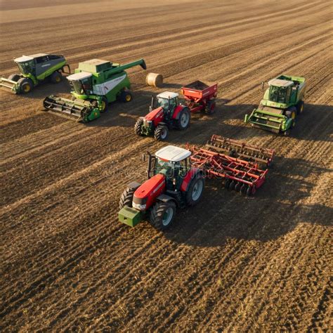 Thematic photo of Arbos tractors and agricultural machinery working in a field