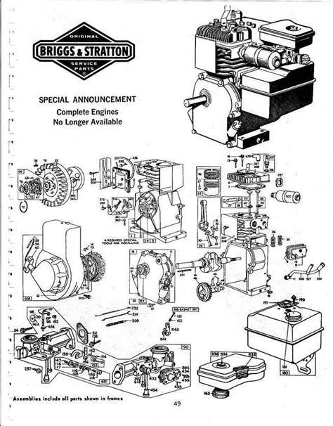 Infographic of Briggs & Stratton 450E Series engine diagram with OHV and Magnetron ignition highlights
