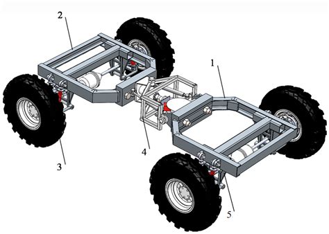 Schematic diagram of Chieftain 1400 crawler chassis