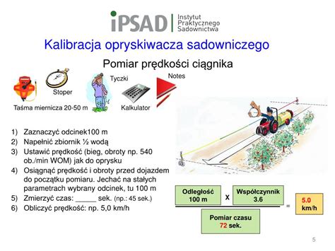Kalibracja opryskiwacza - pomiar prędkości na odcinku 100 metrów