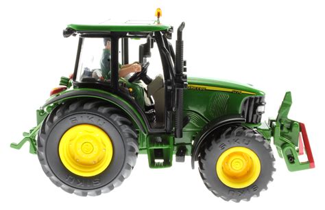 Wielokolorowy ciągnik Siku Farmer John Deere z naczepą