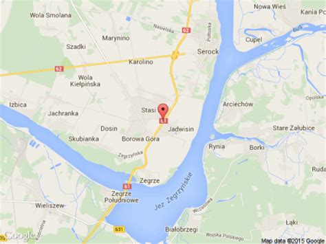 Mapa miejscowości Jadwisin z zaznaczoną ulicą Dzikiej Róży i wiaduktem.
