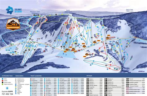 mapa stoków i wyciągów w Zieleniec Ski Arena