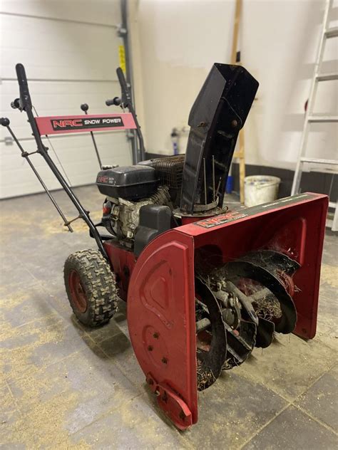 Collage of various NAC snow blower models from OLX listings