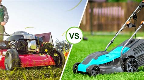 Infographic comparing electric vs petrol vs battery lawn mowers