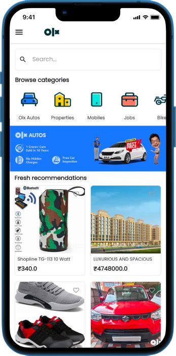 Thematic photo of an agricultural machinery marketplace or OLX interface with search results