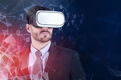 Grafika przedstawiająca koncepcję zdalnie sterowanego ciągnika z operatorem w okularach VR