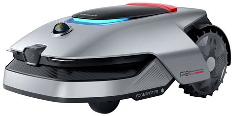 Infografika porównująca różne typy nawigacji robotów koszących (GPS, LiDAR, przewód)