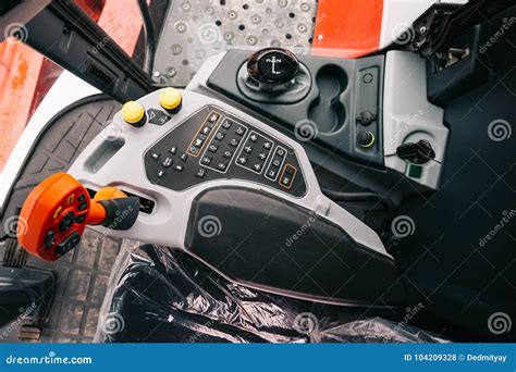 Interior of the Renault Ares tractor cabin with control panel