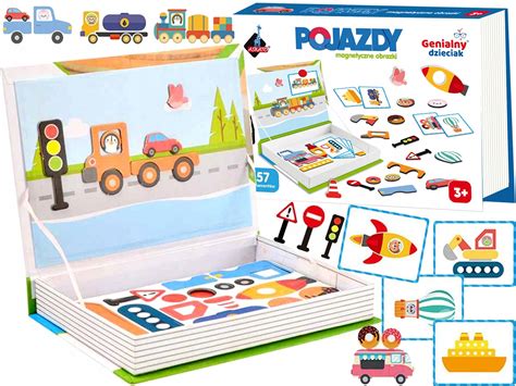 Dziecko układające magnetyczne obrazki z Magnetibook
