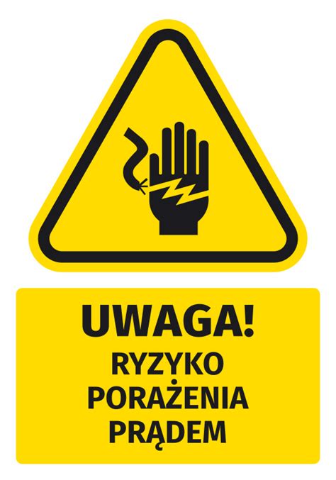 zdjęcie: znak ostrzegawczy - ryzyko porażenia prądem