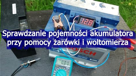 Infografika przedstawiająca schemat podłączenia do pomiaru pojemności akumulatora
