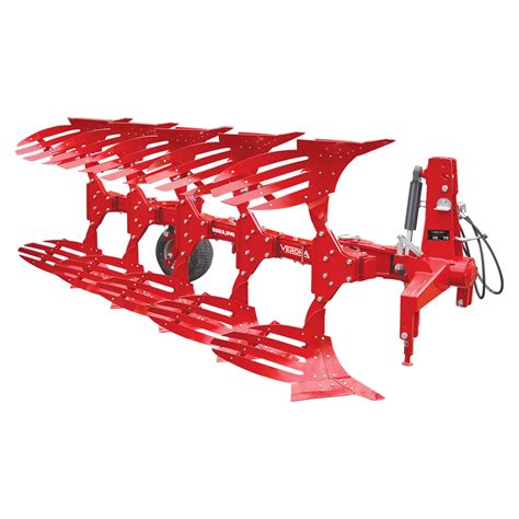Infographic showing the construction of a reversible plough with marked elements