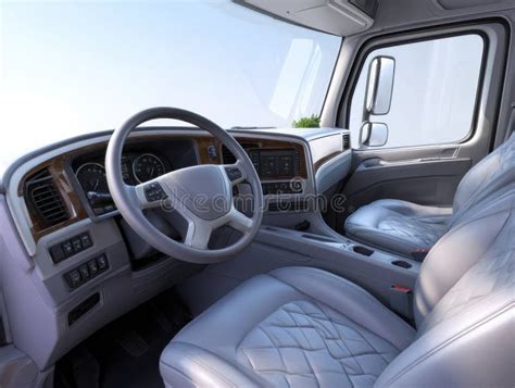 Photo of the tractor's cabin interior, highlighting controls and comfort features