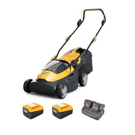 Thematic photo of Stiga Collector 40 E lawnmower in a garden