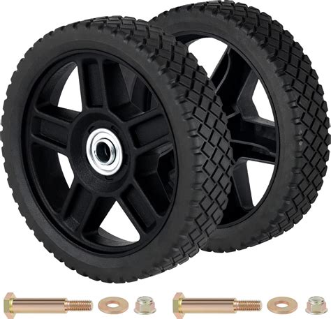Photo of lawnmower wheels or blade, highlighting potential weak points described by users