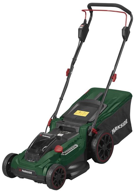 zdjęcie kosiarki akumulatorowej Parkside PRMA 40-Li C1 40V w akcji