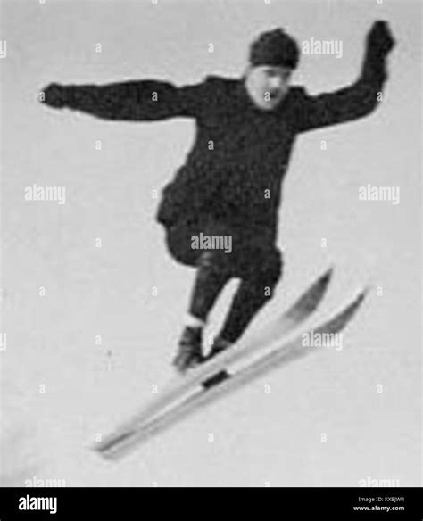 Historical photo of an early ski jumping competition