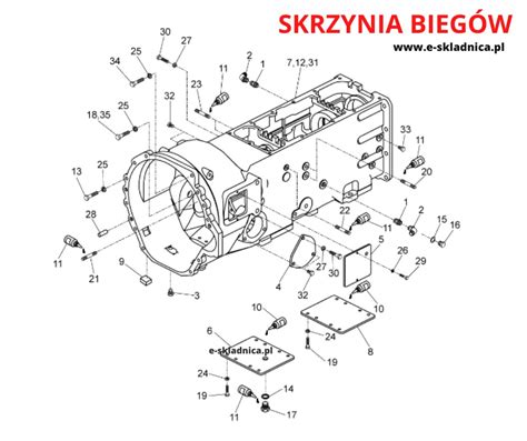 Schemat budowy skrzyni biegów Zetor Proxima