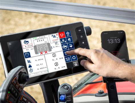 Infografika przedstawiająca system kontroli LCS w ładowaczach Massey Ferguson