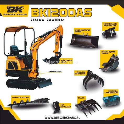 kompaktowa minikoparka Berger Kraus BK1200AS