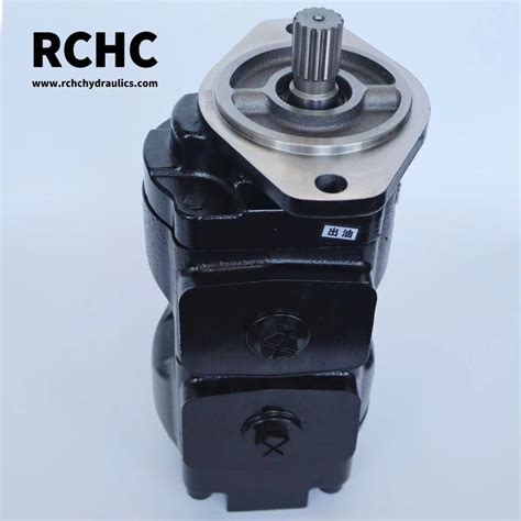 Close-up photo of hydraulic pump on a JCB machine