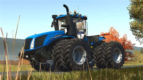 Fotoroleta z nadrukiem ciągnika New Holland T9 zasłaniająca okno