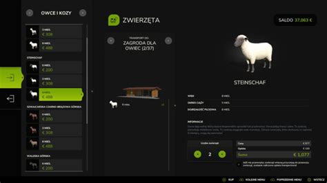 Infografika przedstawiająca wymagania żywieniowe dla zwierząt hodowlanych (krowy, owce, świnie) w Farming Simulator 18.