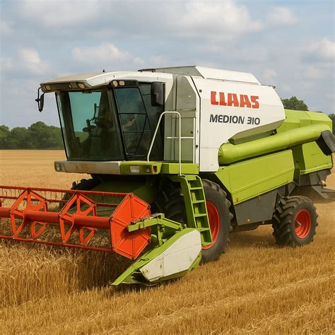 Zdjęcie kombajnu Claas Medion 310 w pracy na polu