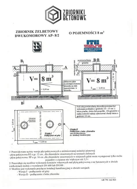 schemat techniczny zbiornika stalowego z zaznaczonymi punktami wlotowymi, wylotowymi i wziernikami