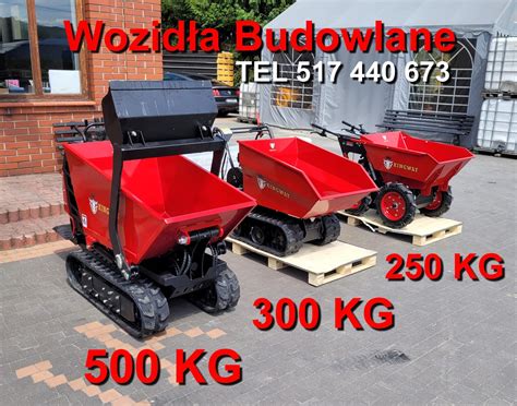zdjęcie poglądowe: mini wozidło budowlane (dumper) na placu budowy