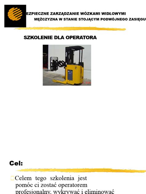 Schemat przedstawiający ergonomiczne zasady pracy operatora wózka widłowego i jego bezpieczne otoczenie.
