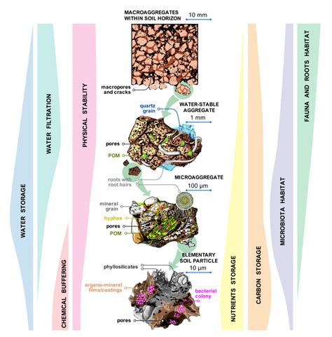 Infographic showing different types of soil and aggregates