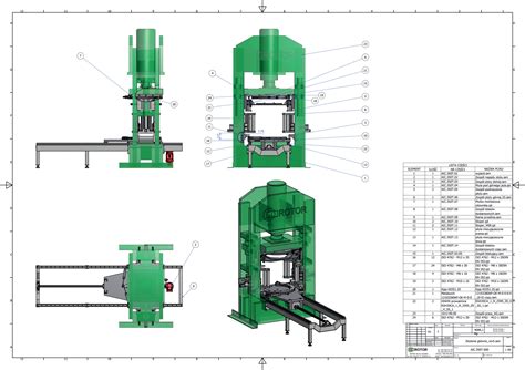 kolaż różnych typów pras hydraulicznych: ramowej, kolumnowej, krawędziowej