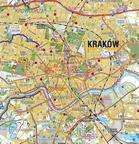 Mapa Krakowa z zaznaczoną ulicą Jasnogórską i ikoną opryskiwacza